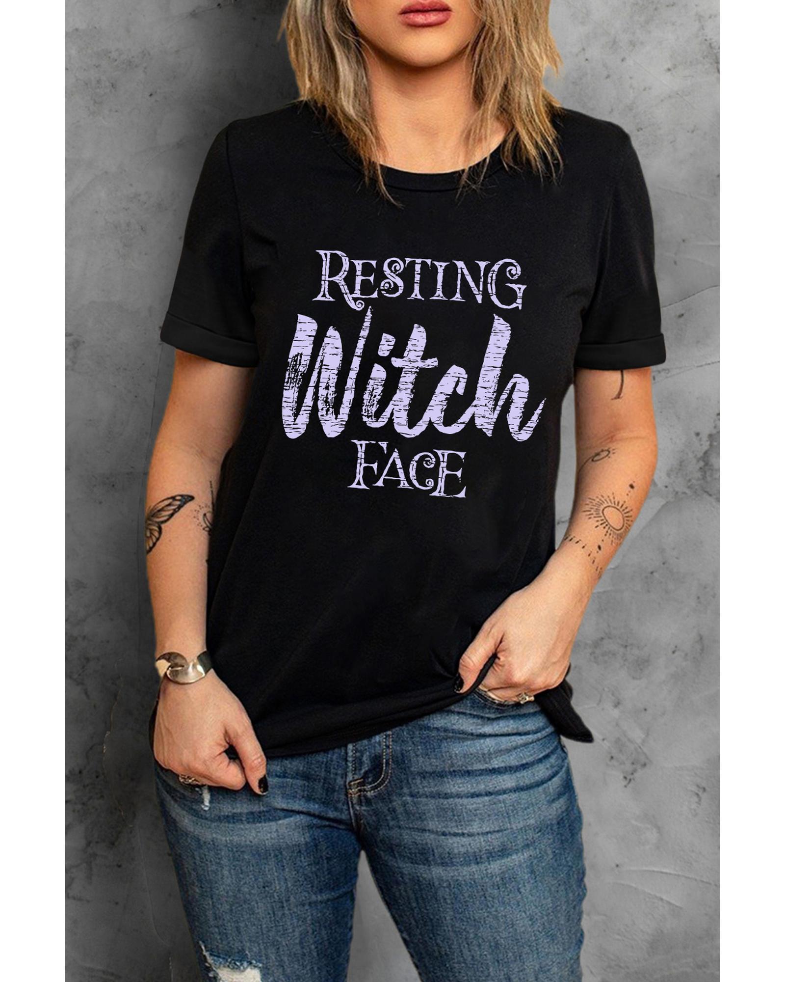 Azura Exchange Resting Witch Face Graphic Tee - 2XL