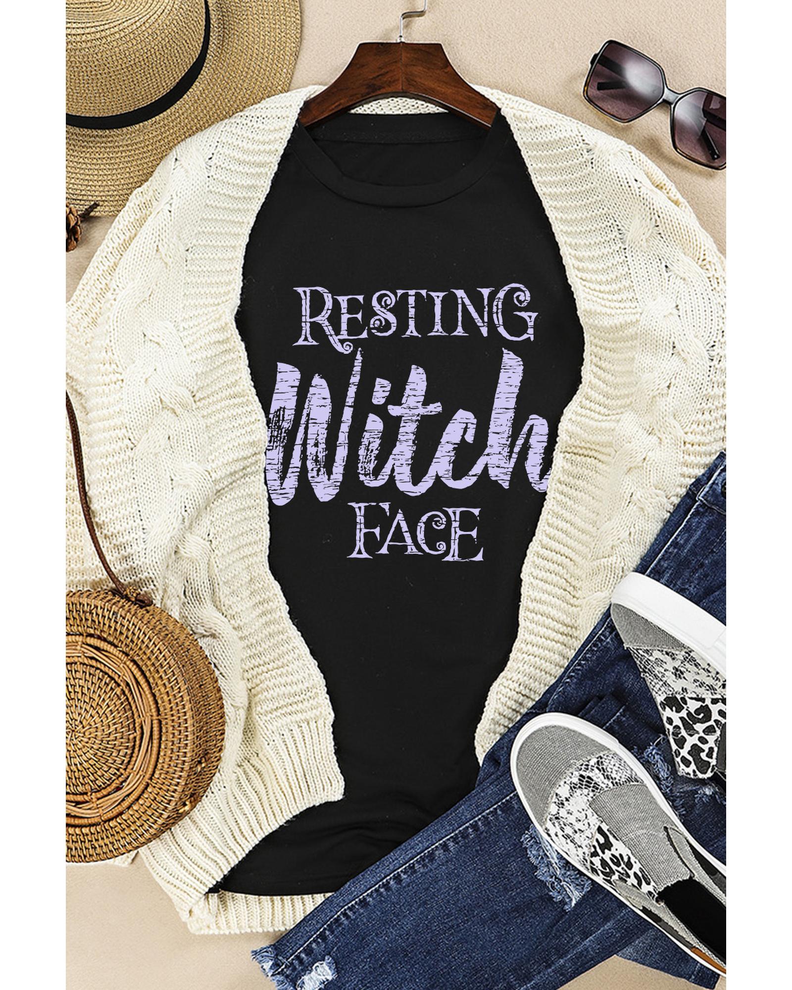 Azura Exchange Resting Witch Face Graphic Tee - 2XL