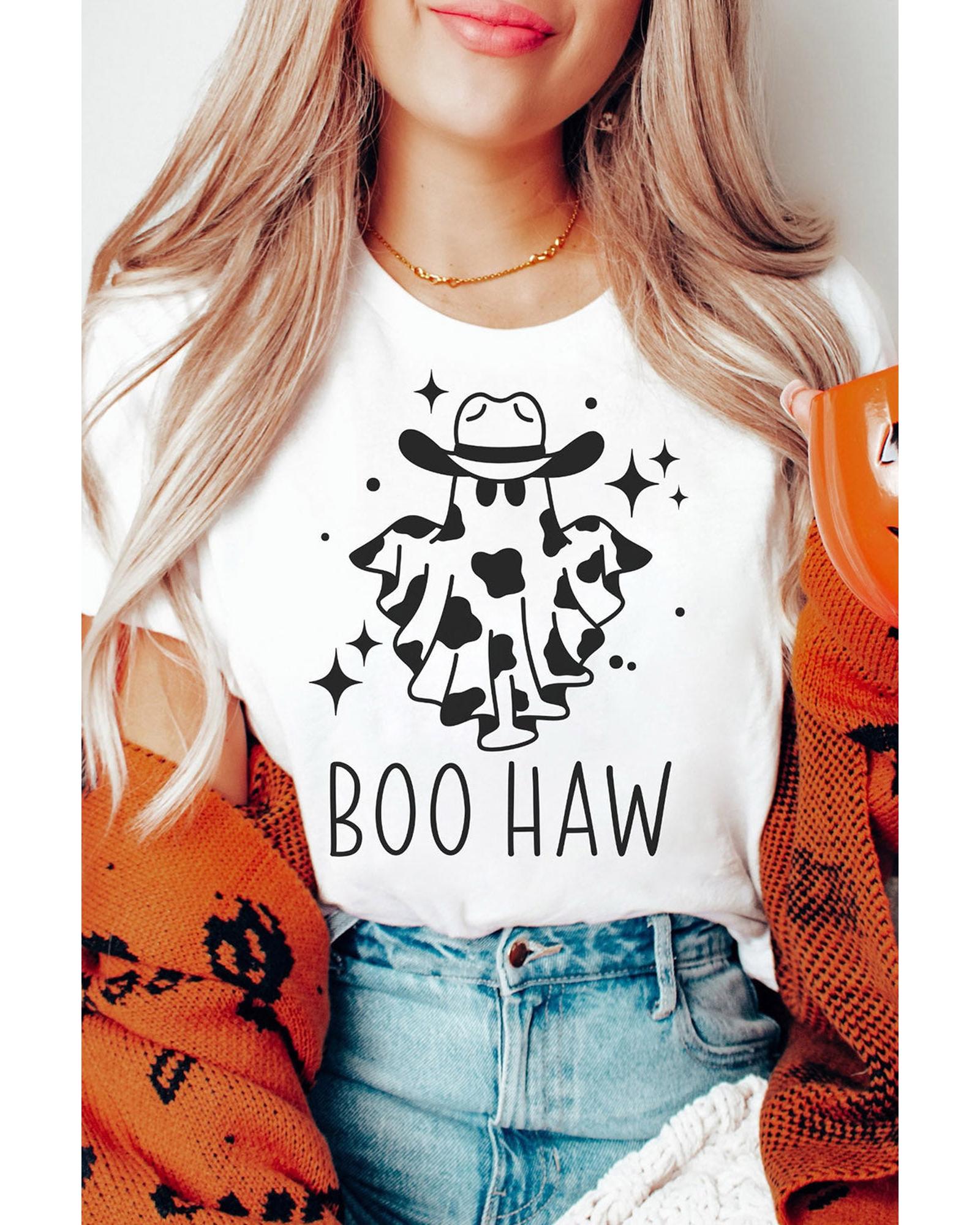 Azura Exchange BOO HAW Graphic Crew Neck Tee - L