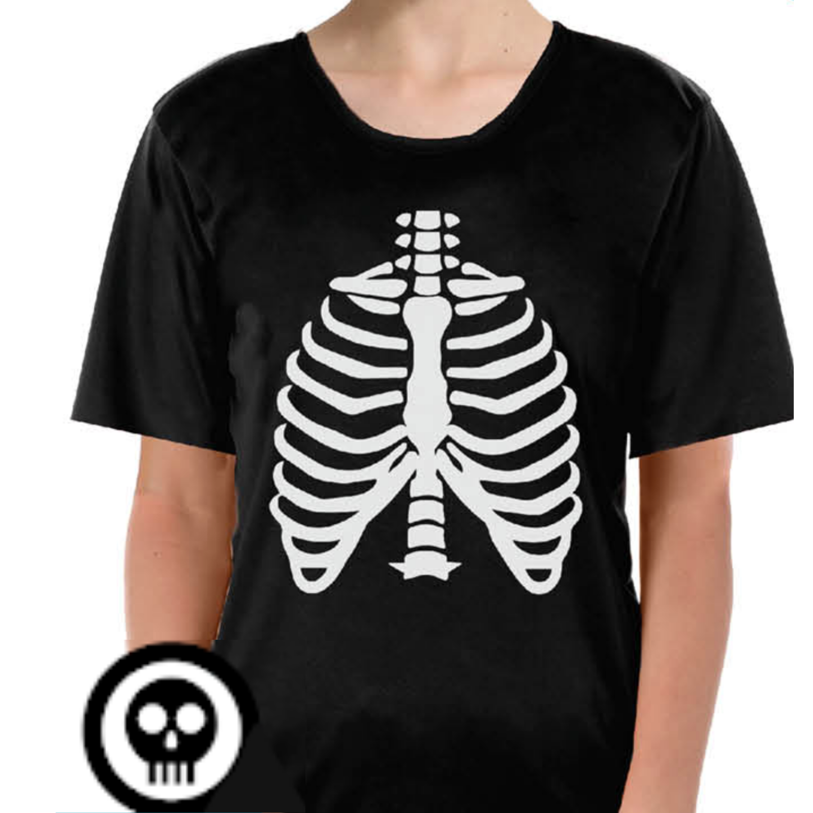 Adult Mens Womens Skeleton T Shirt Top Day Of The Dead Halloween Bones  - L