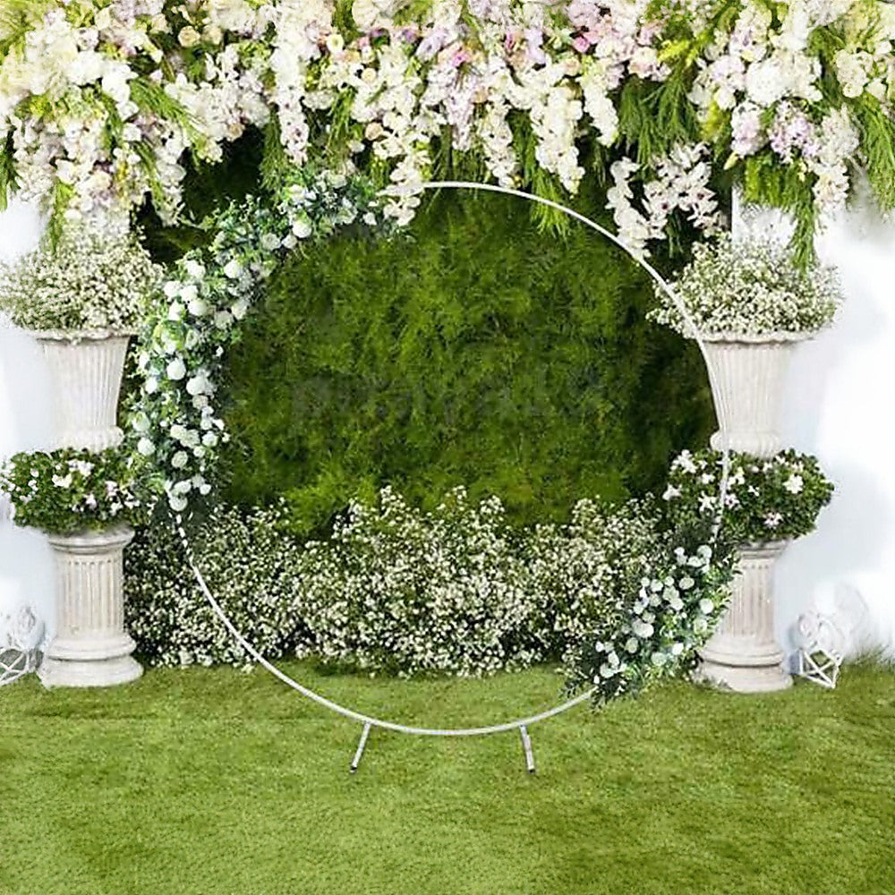 2M Wedding Hoop Round Circle Arch Backdrop Flower Display Stand Frame Background