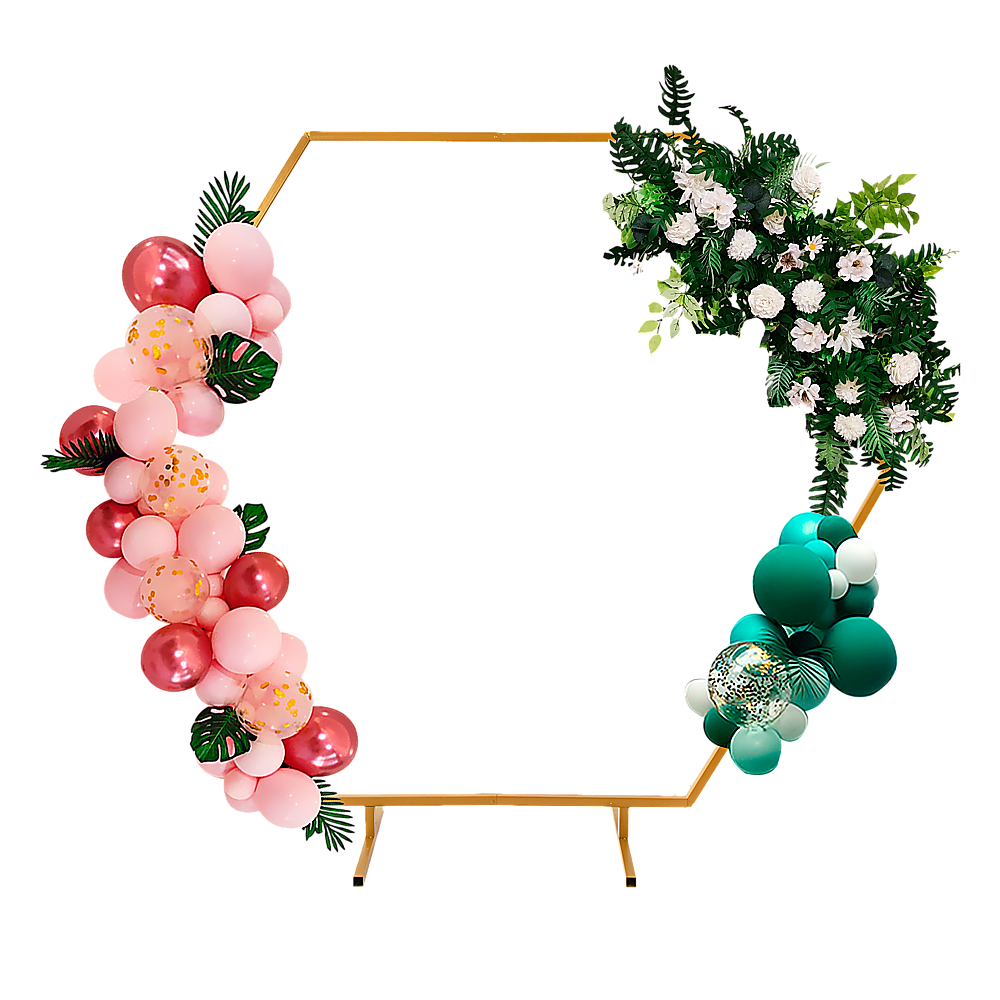 2M Wedding Hex Arch Backdrop Flower Display Stand Frame Background