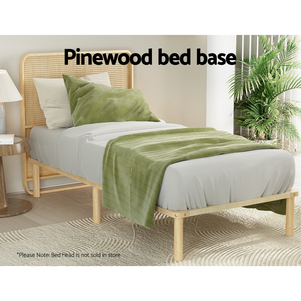 Artiss Bed Frame King Single Size Wooden Base Mattress Platform Timber Pine AMBA