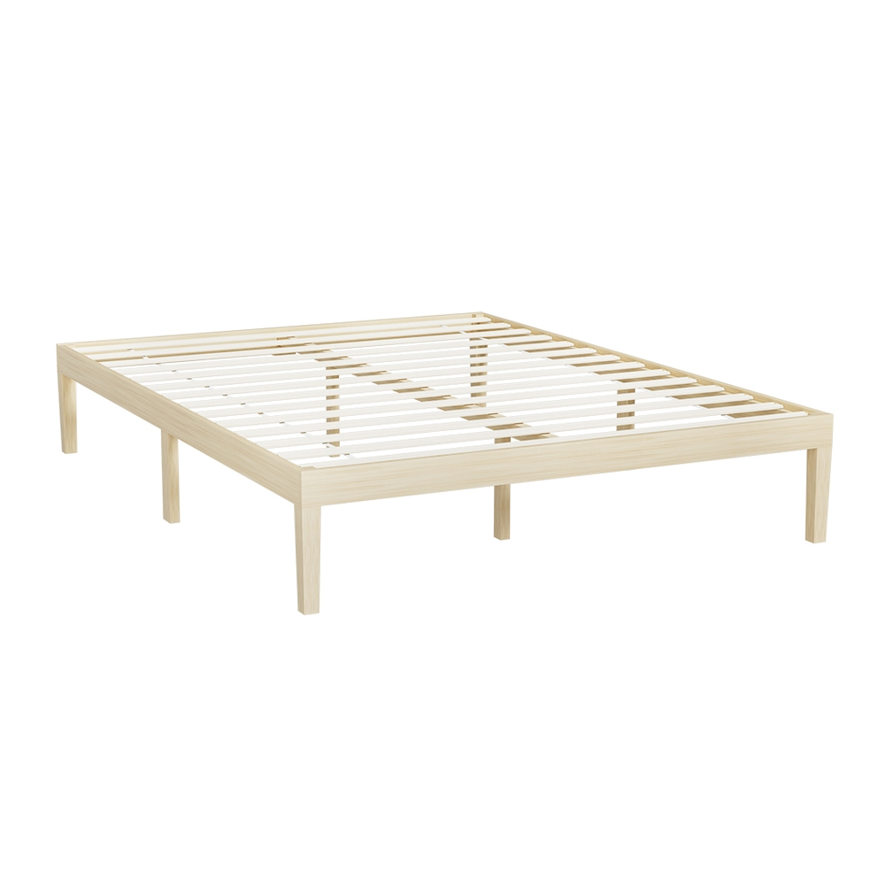 Artiss Bed Frame Double Size Wooden Base Mattress Platform Timber Pine BRUNO