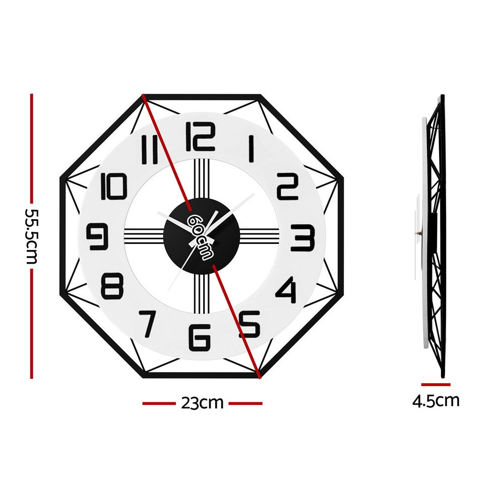 Artiss 60CM Wall Clock Octagon