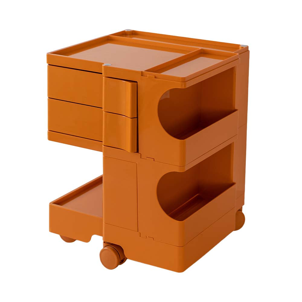 ArtissIn Storage Trolley Bedside Table 3 Tier Cart Boby Replica Orange