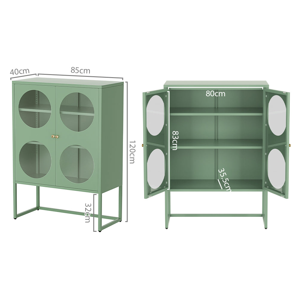 ArtissIn Buffet Sideboard Metal Cabinet - ELLA Green