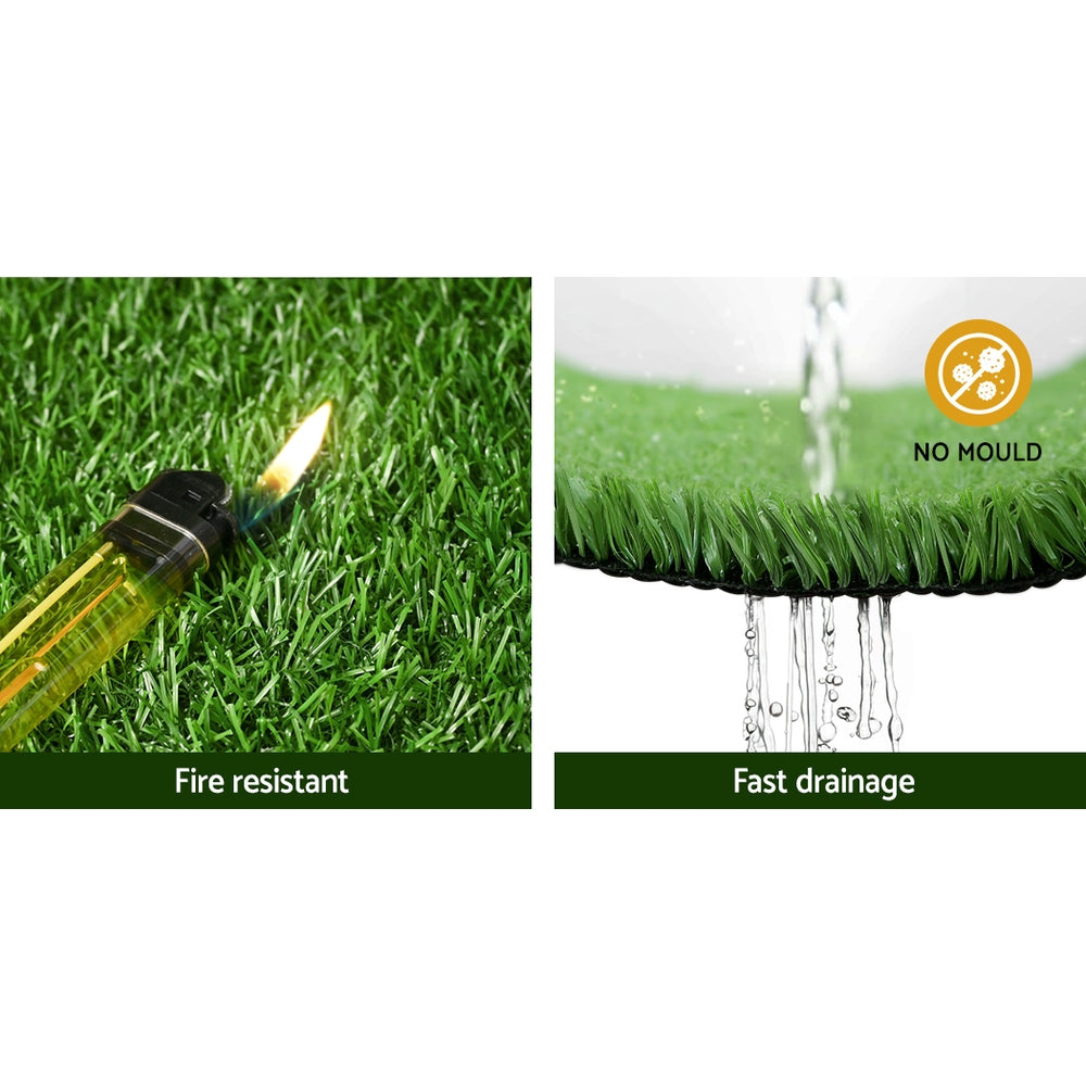 Primeturf Artificial Grass 17mm 1mx10m 10sqm Synthetic Fake Turf Plants Plastic Lawn Olive