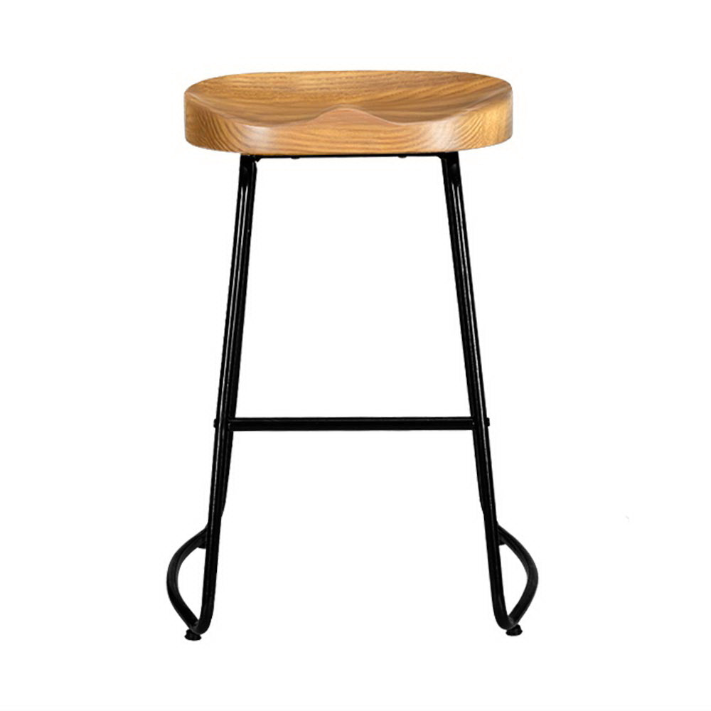 Artiss 4x Bar Stools Tractor Seat 65cm Wooden