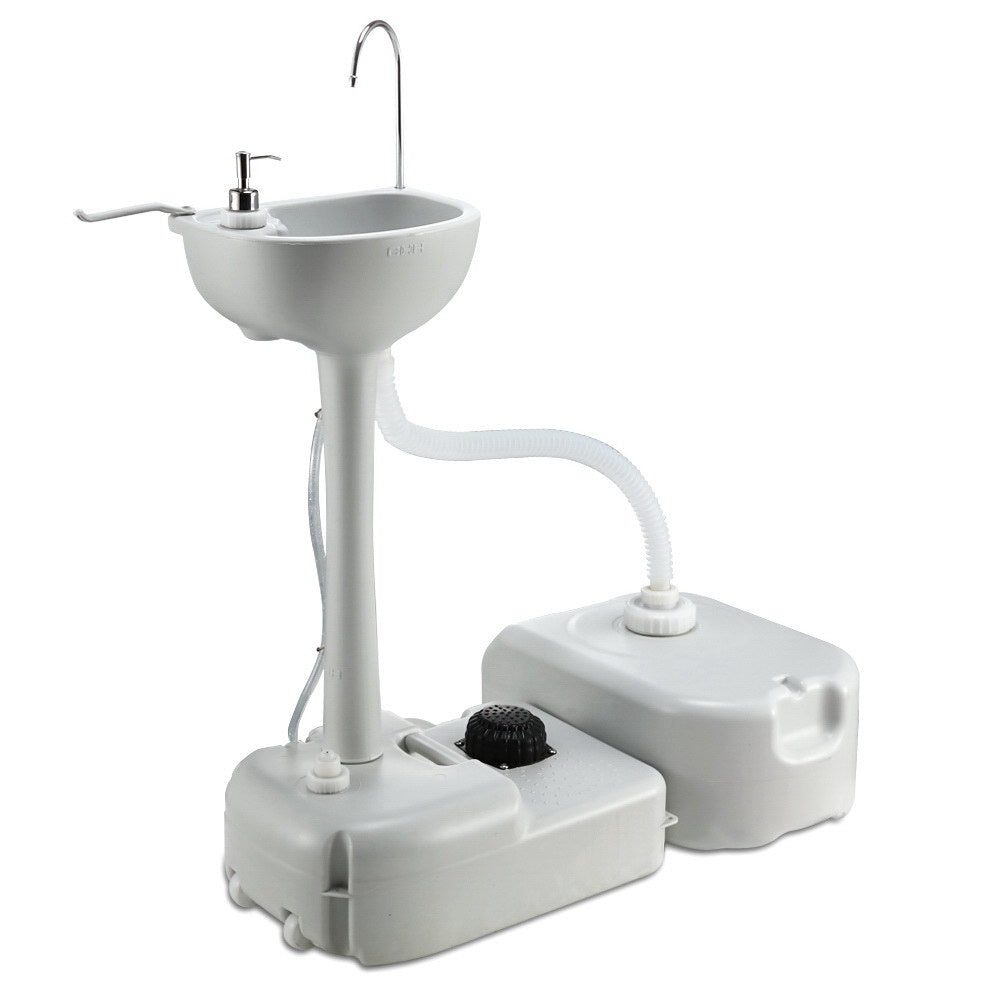 Weisshorn Camping Basin Portable Hand Wash Sink Stand 43L Capacity