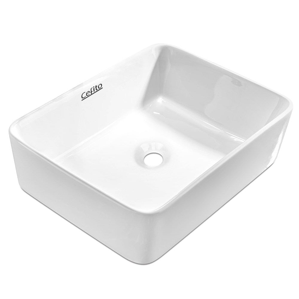 Cefito Bathroom Basin Ceramic Vanity Sink Hand Wash Bowl 48x37cm White