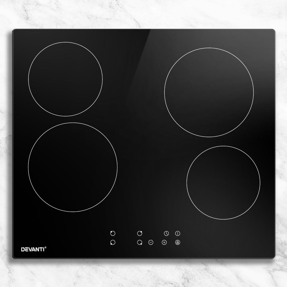 Devanti Electric Ceramic Cooktop 60cm Touch Control