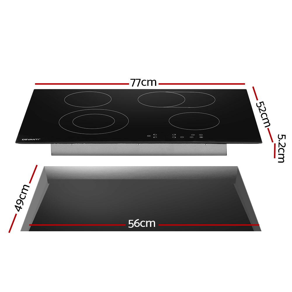 Devanti Electric Ceramic Cooktop 77cm