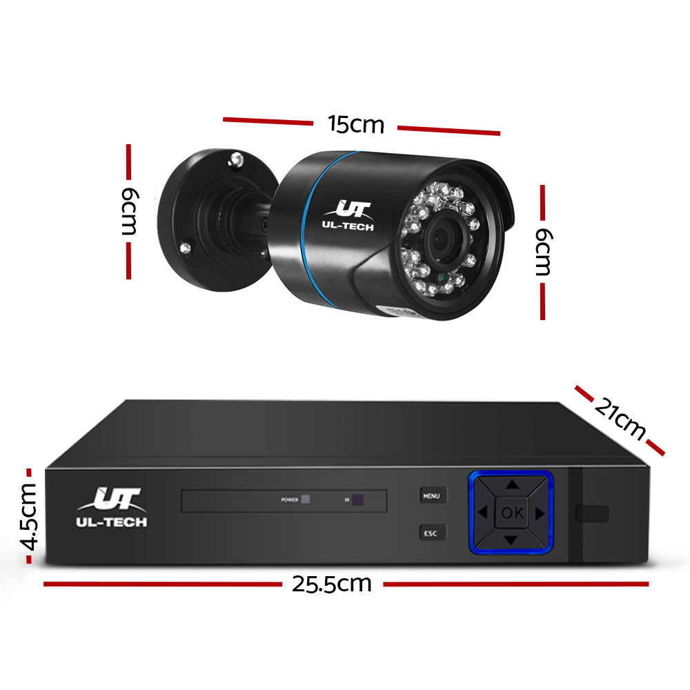 UL-tech CCTV Security System 8CH DVR 4 Cameras 1TB Hard Drive