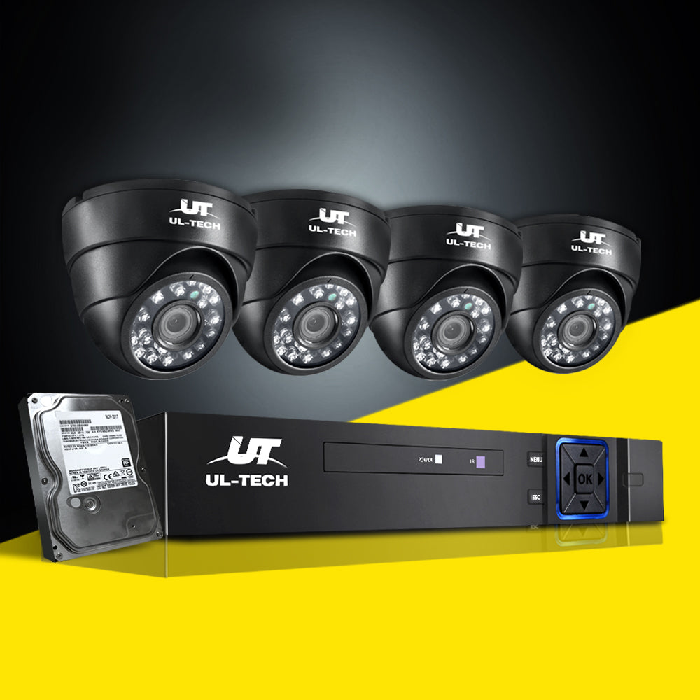 UL-tech CCTV Security System 8CH DVR 4 Cameras 1TB Hard Drive