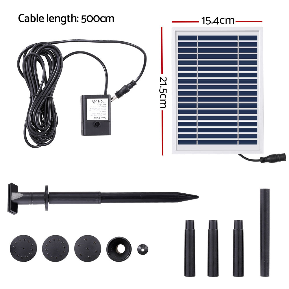 Gardeon Solar Pond Pump Submersible Water Fountain Kit 4.4FT