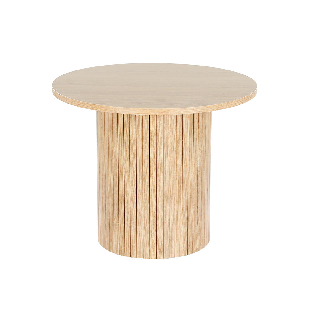 Artiss Coffee Table Round Fluted Base PIIA