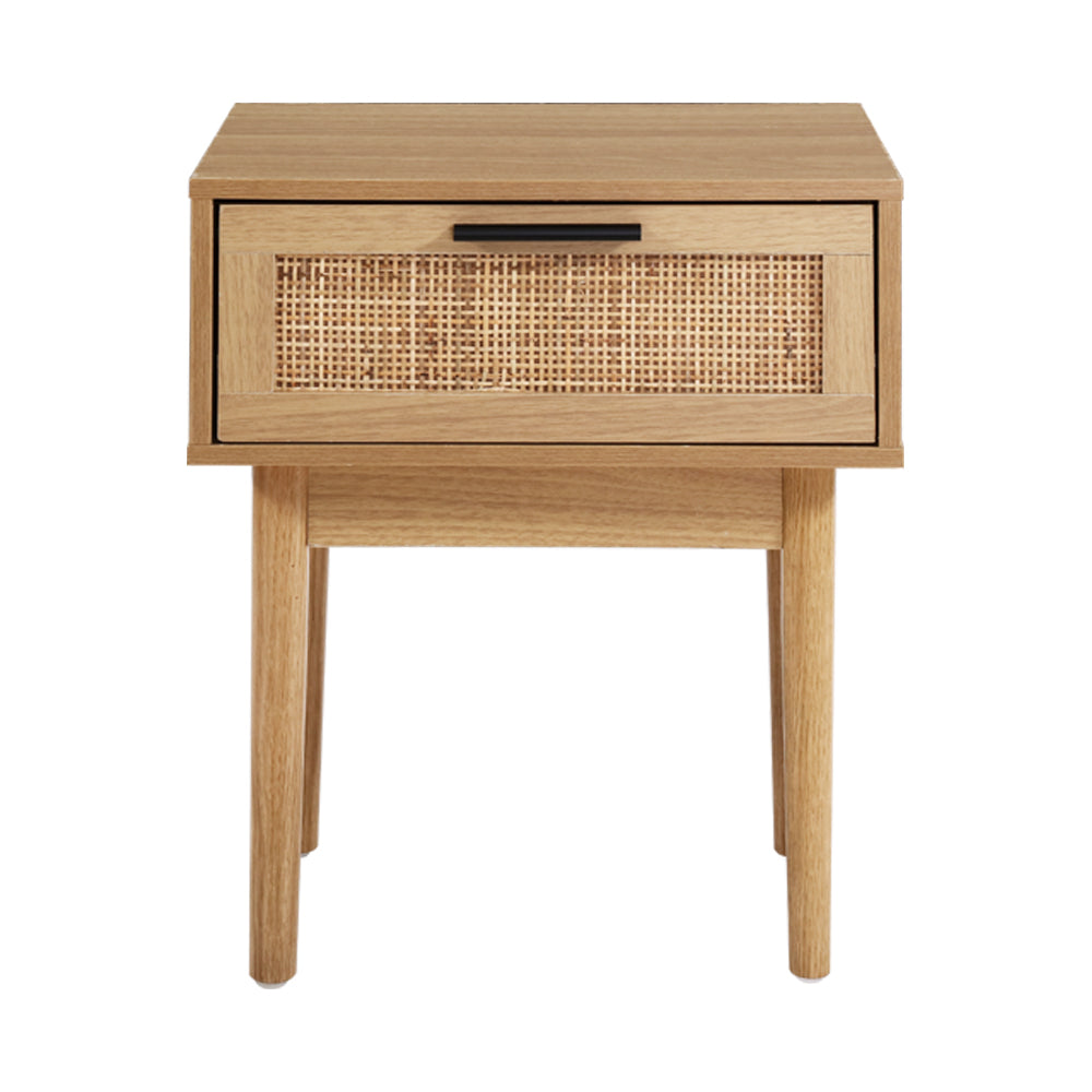 Artiss Bedside Tables Side Table Rattan Drawers Nightstand