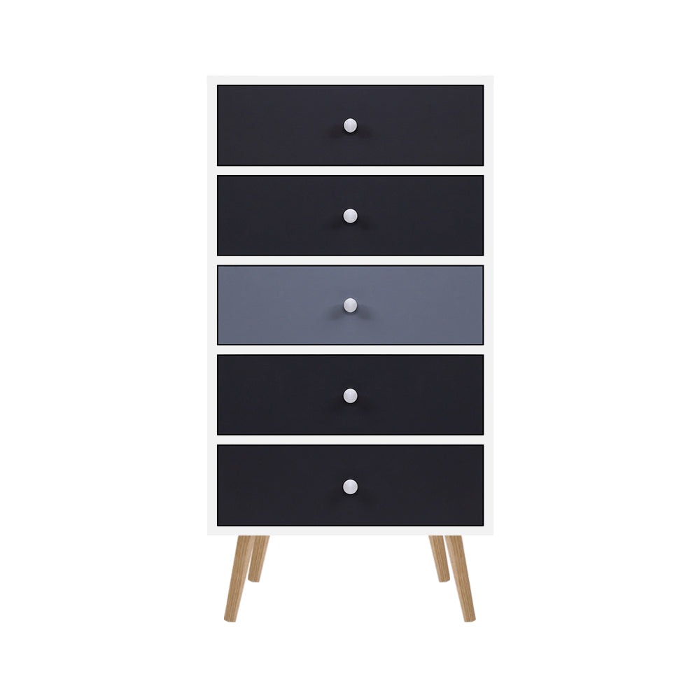 Artiss 5 Chest of Drawers - BONDS White