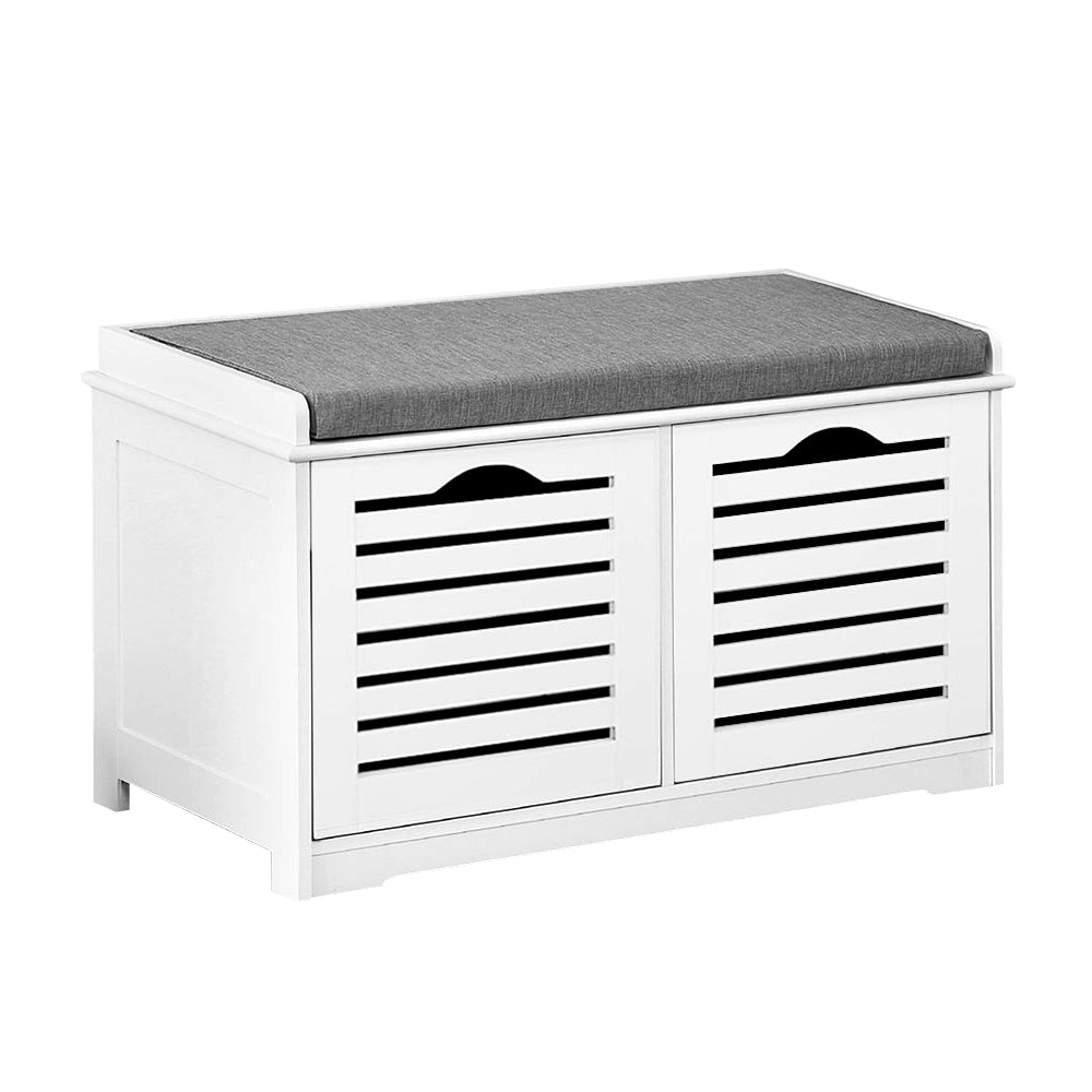 Artiss Shoe Cabinet Bench Storage Rack White Caye