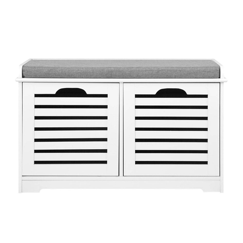 Artiss Shoe Cabinet Bench Storage Rack White Caye