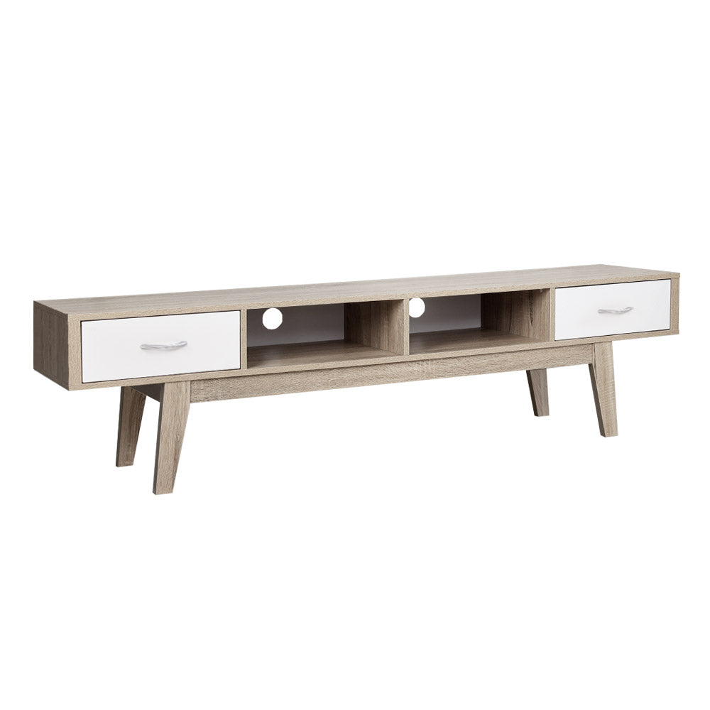 Artiss TV Cabinet Entertainment Unit 180cm Oak White Gary