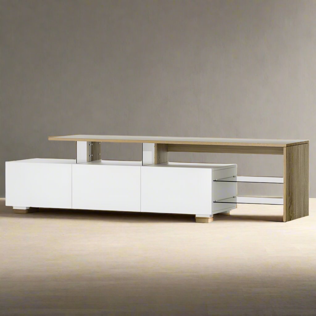 Artiss TV Cabinet Entertainment Unit 180cm Wood White James