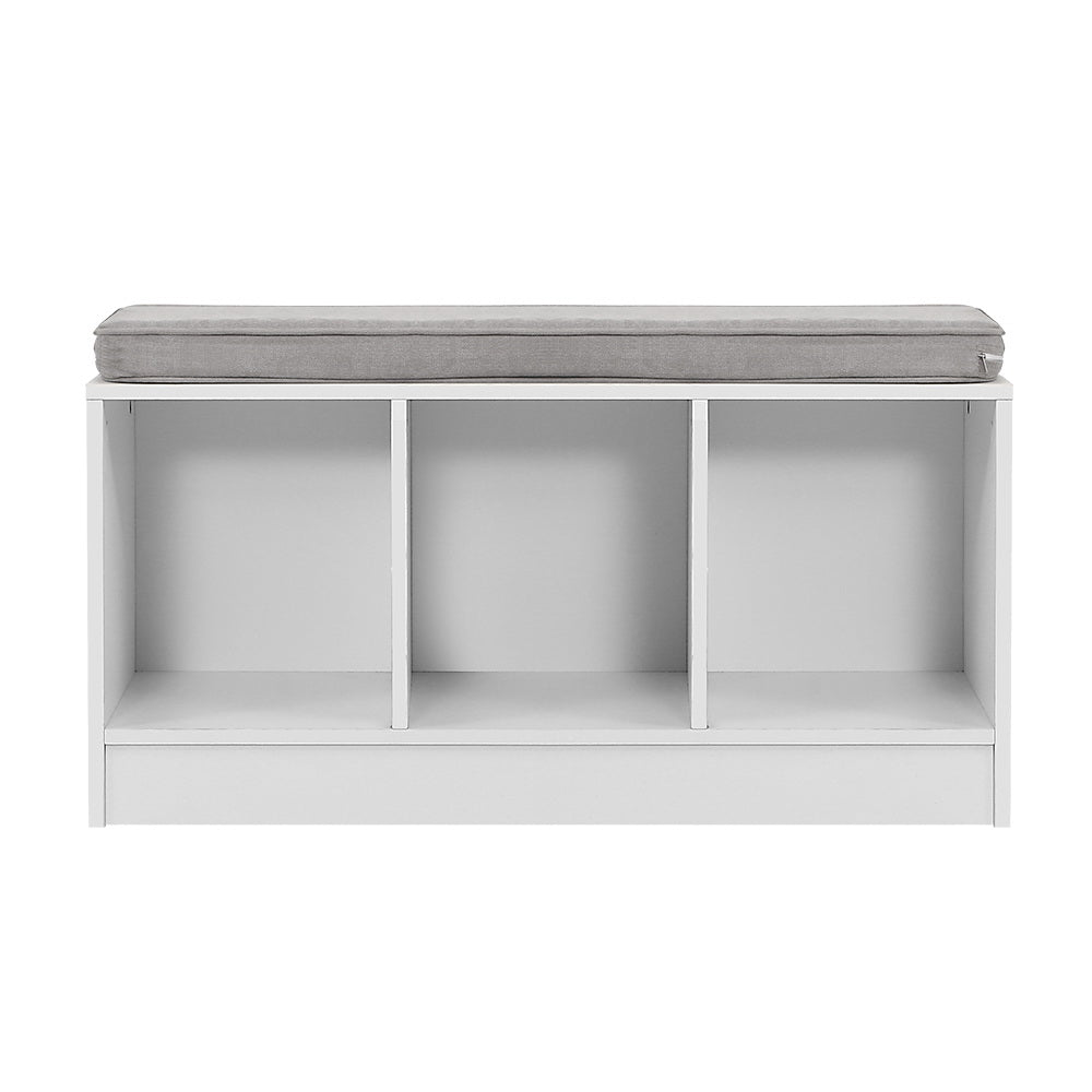 Artiss Shoe Rack Bench Shoe Cabinet White Zia