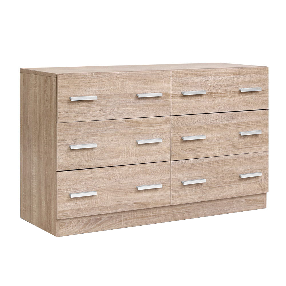 Artiss 6 Chest of Drawers - VEDA Pine