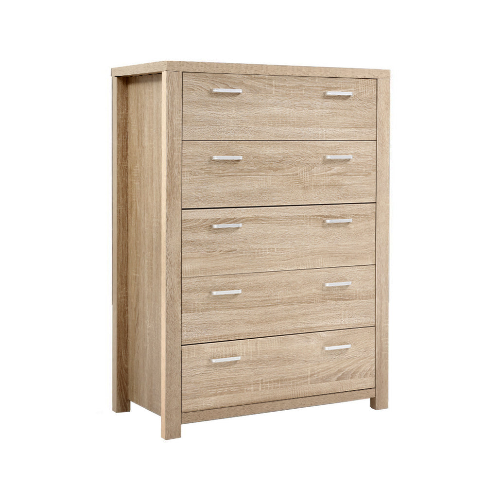 Artiss 5 Chest of Drawers - MAXI Pine