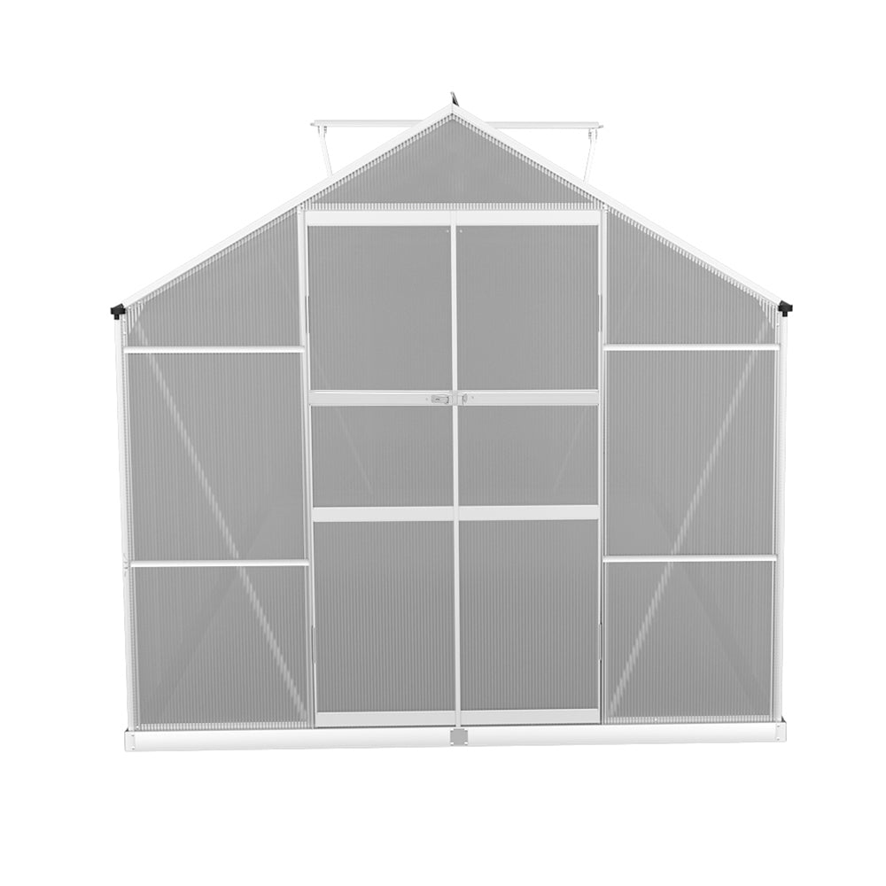 Greenfingers Greenhouse 5.1x2.5x2.26M Double Doors Aluminium Green House Garden Shed