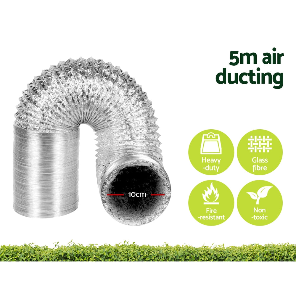 Greenfingers Grow Tent Light Kit 150x150x200CM 1000W LED 4" Vent Fan