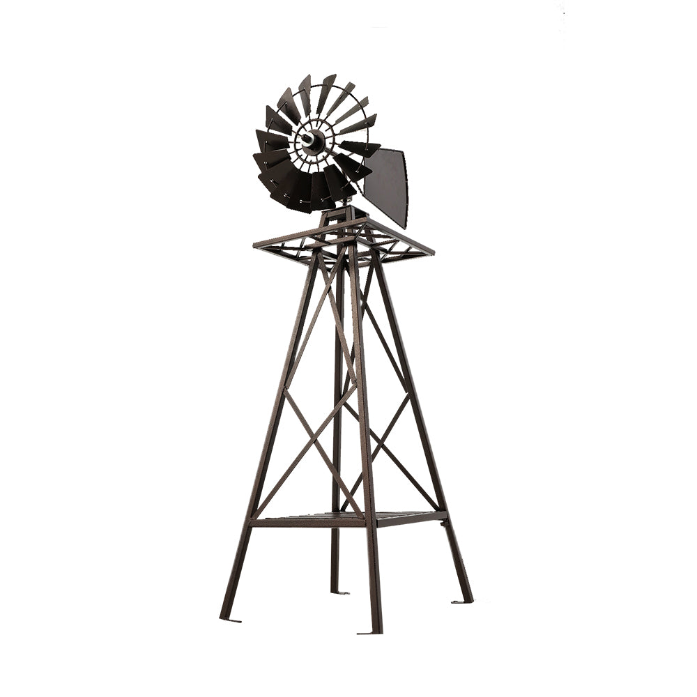 Garden Windmill 120cm Metal Ornaments Outdoor Decor Ornamental Wind Mill