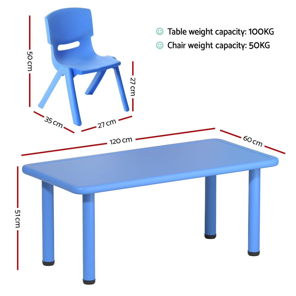 Keezi 9PCS Kids Table and Chairs Set Children Study Desk Furniture Plastic 8 Chairs