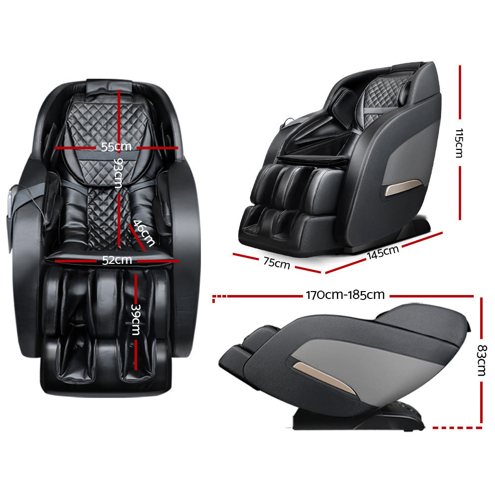 Livemor Massage Chair Electric Recliner Massager Black Decima