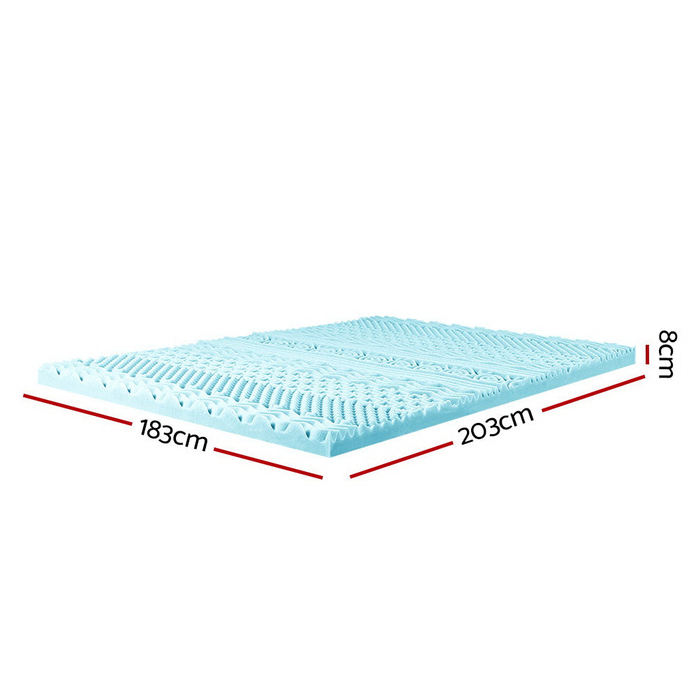 Giselle Bedding Memory Foam Mattress Topper 11-Zone 8cm King