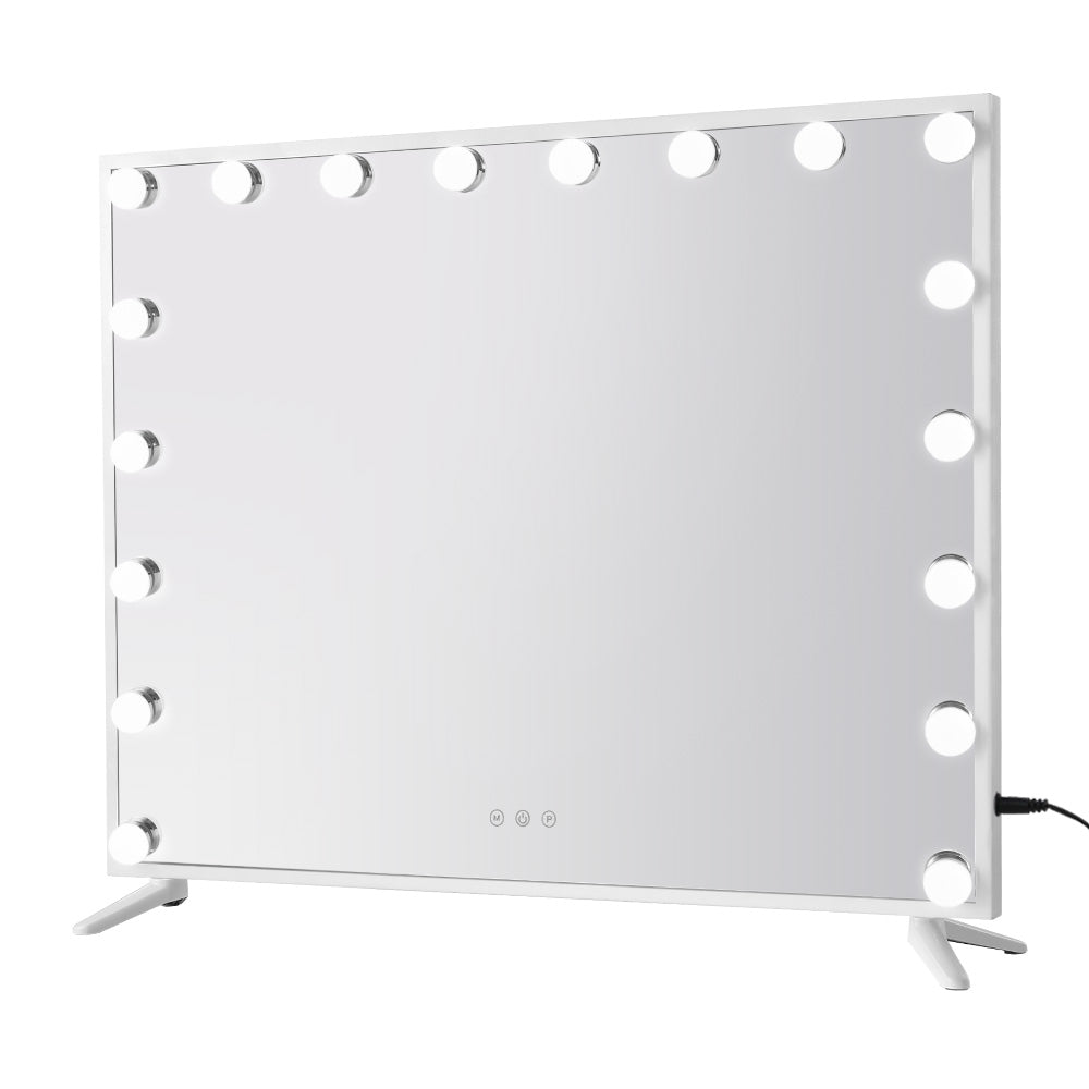 80x65cm Embellir Makeup Mirror Hollywood Vanity with LED Light White Frame