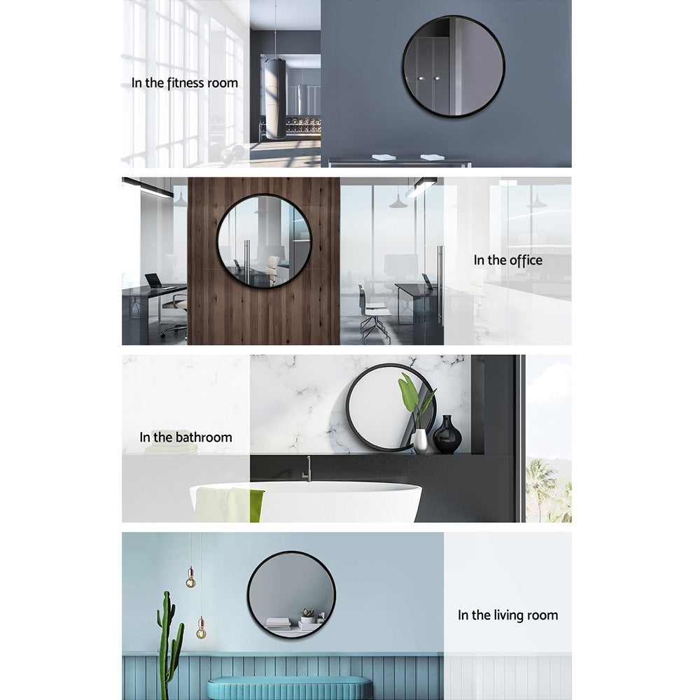 Embellir Round Wall 50cm Makeup Bathroom Mirror Frameless