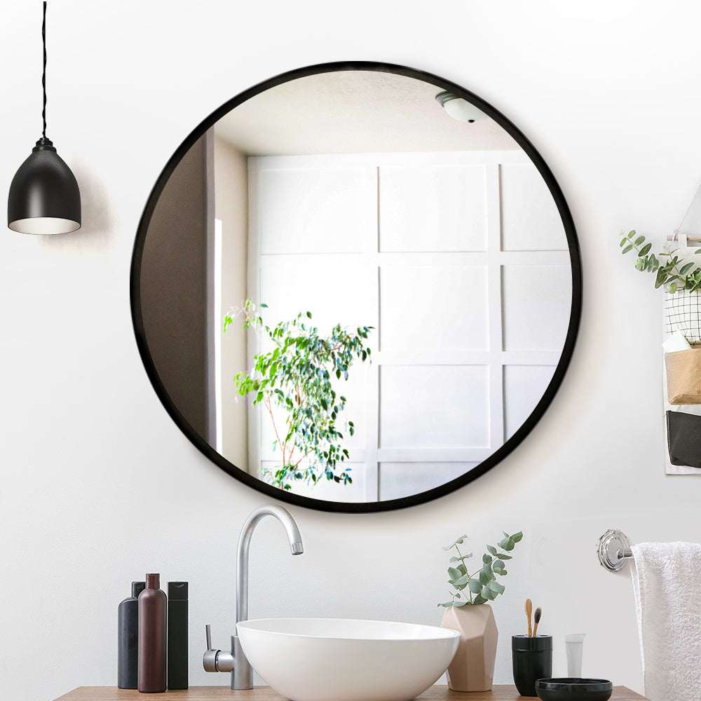 Embellir 80cm Wall Bathroom Round Makeup Mirror