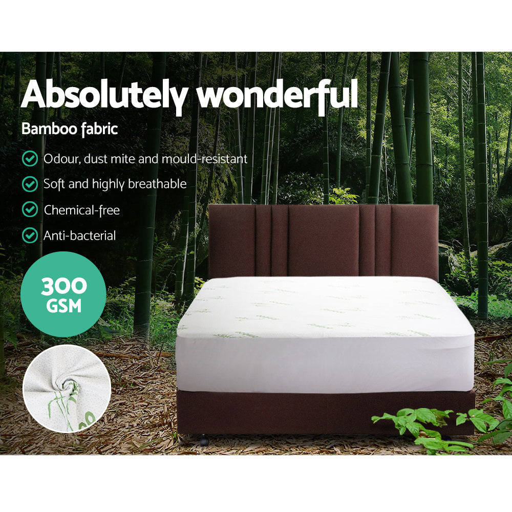 Giselle Bedding Mattress Protector Bamboo Single