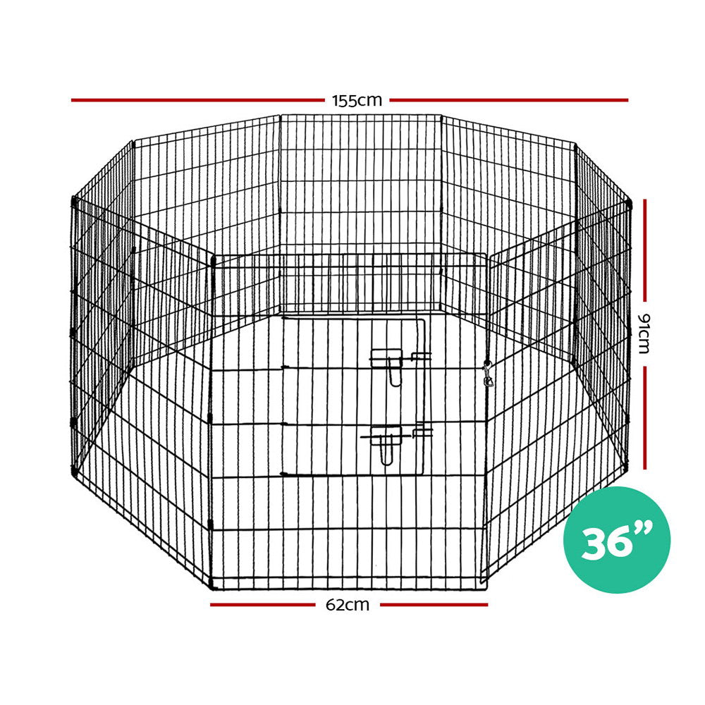 i.Pet 36" 8 Panel Dog Playpen Pet Fence Exercise Cage Enclosure Play Pen