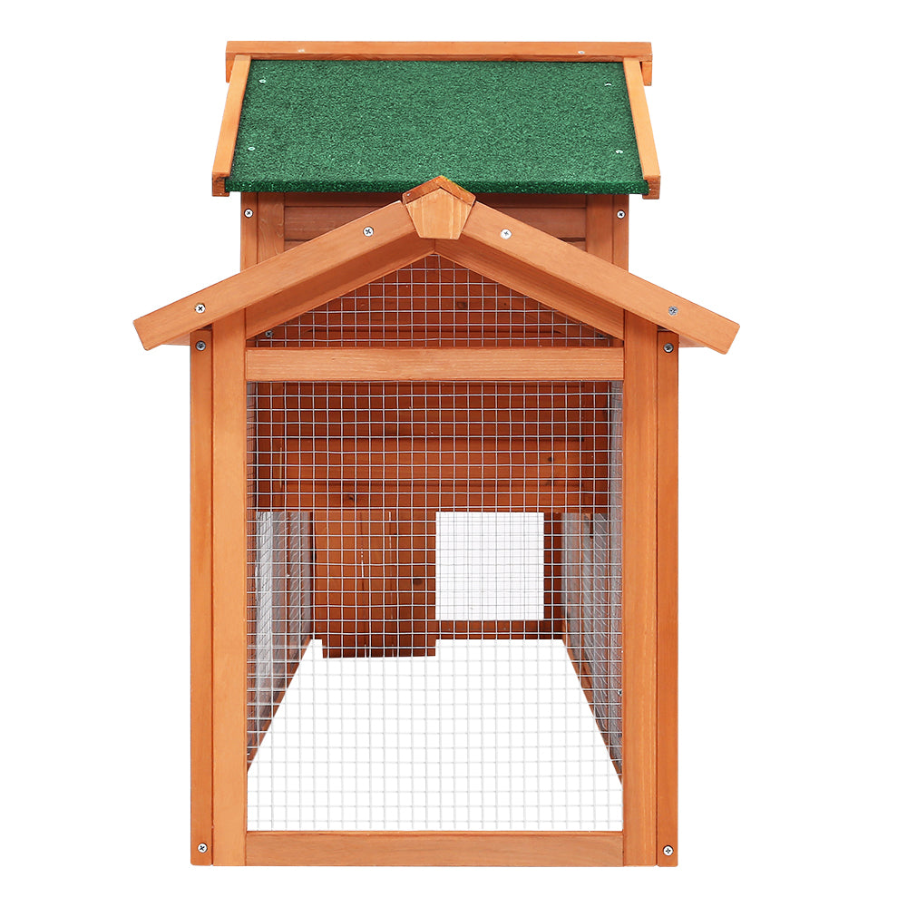 i.Pet Chicken Coop Rabbit Hutch 220cm x 44cm x 84cm Large Run Wooden Outdoor Bunny Cage House