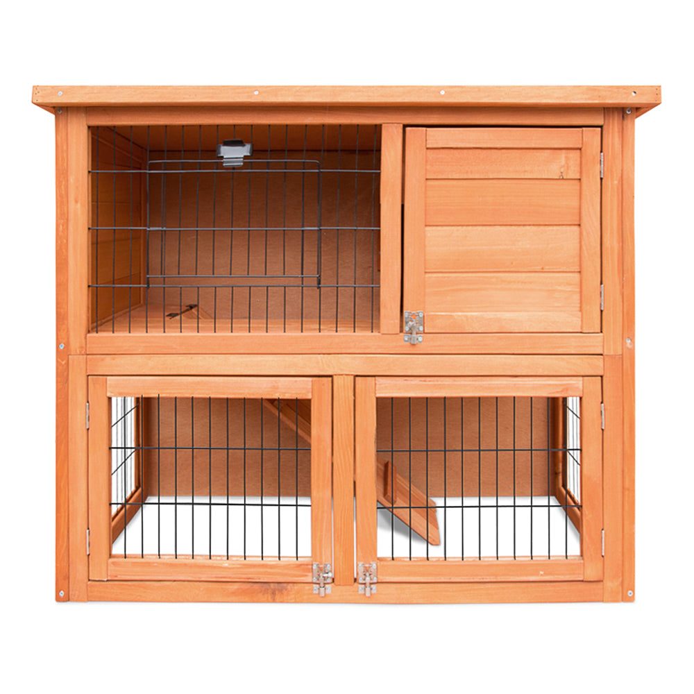 i.Pet Chicken Coop 88cm x 40cm x 76cm Rabbit Hutch Large House Run Wooden Cage Outdoor