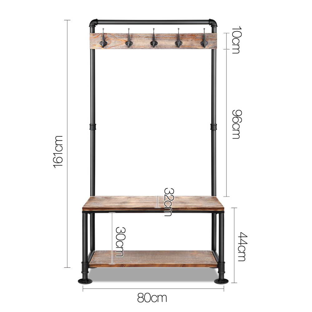 Artiss Clothes Rack Coat Stand 161x80cm Hanger Closet