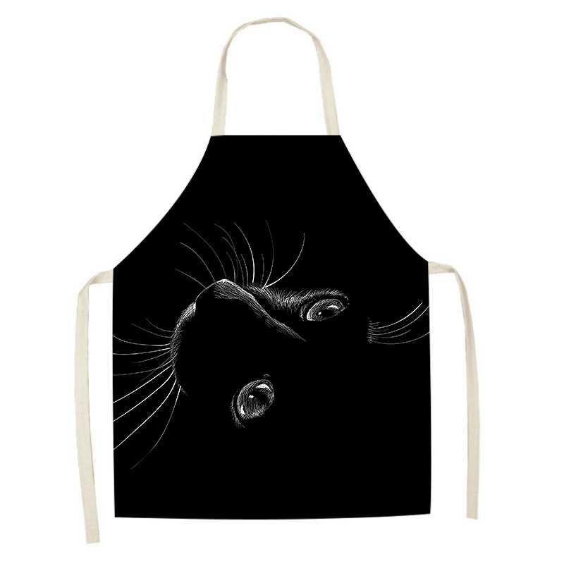 Cute Black Cat Apron Oil Proof Waterproof (20)