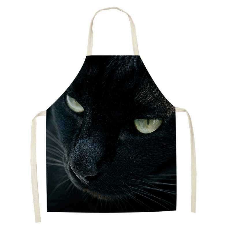 Cute Black Cat Apron Oil Proof Waterproof (23)