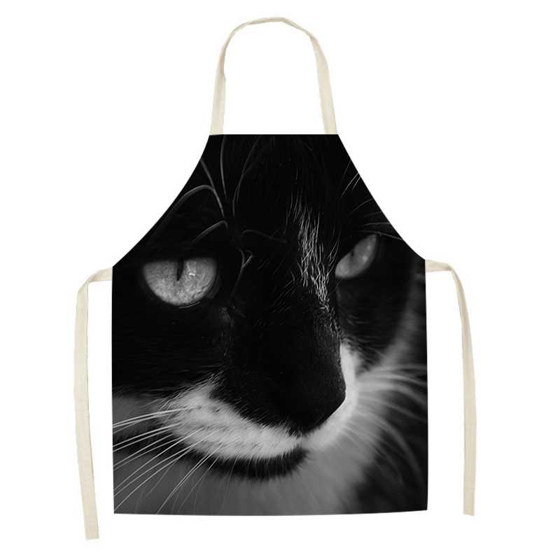 Cute Black Cat Apron Oil Proof Waterproof (21)