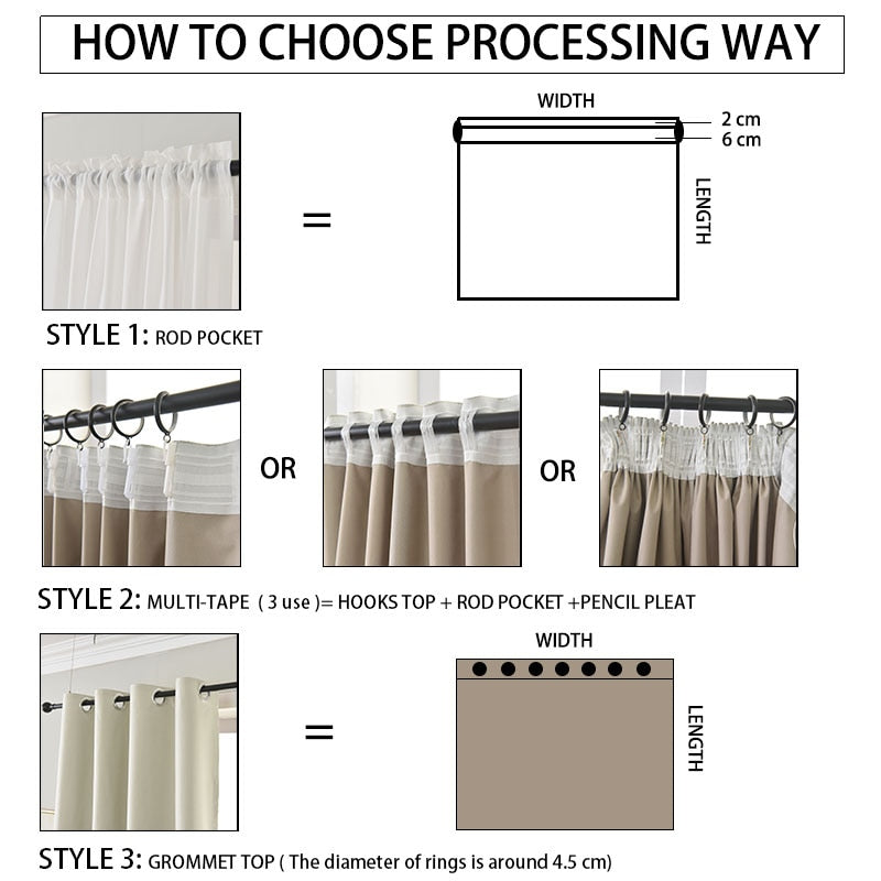 Custom Thick Window Curtains 2 Panels