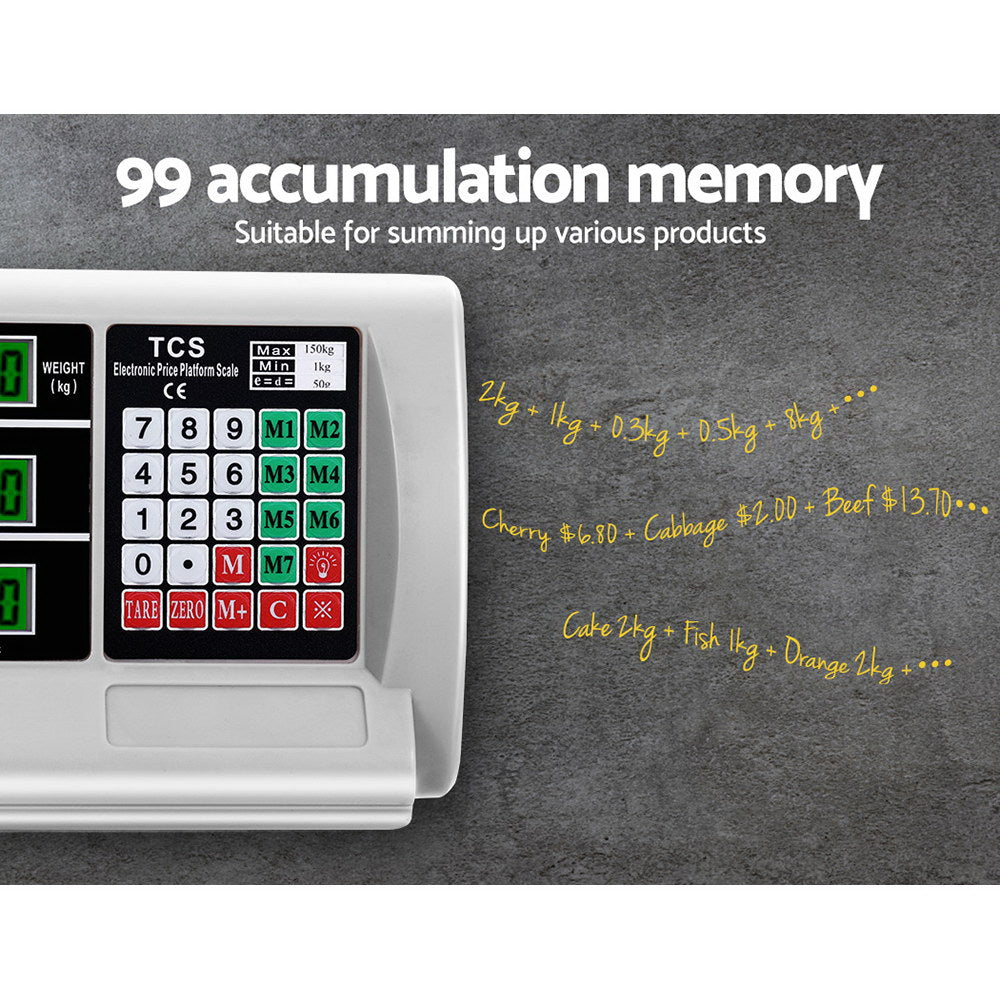 Emajin Platform Scales Digital 150KG Electronic Scale Counting LCD