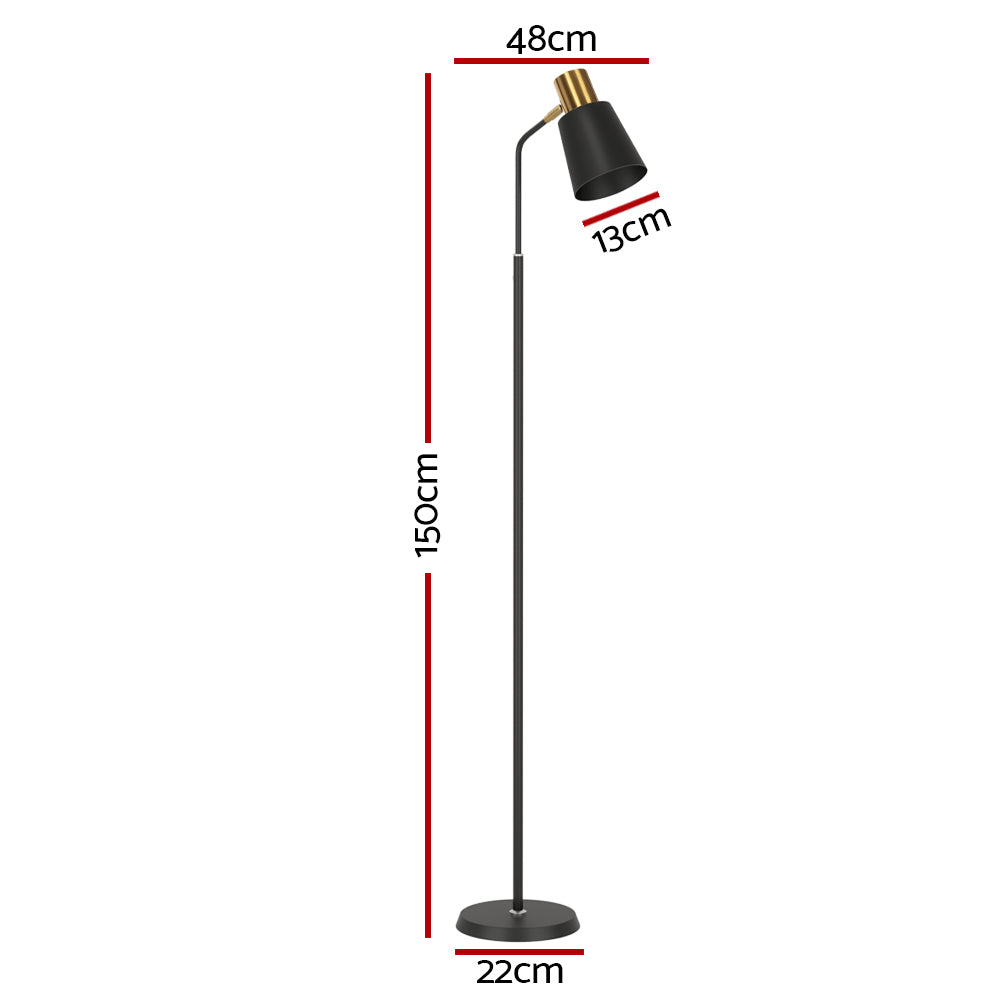 Artiss Floor Lamp LED Light Stand Modern Home Living Room Office Reading Black